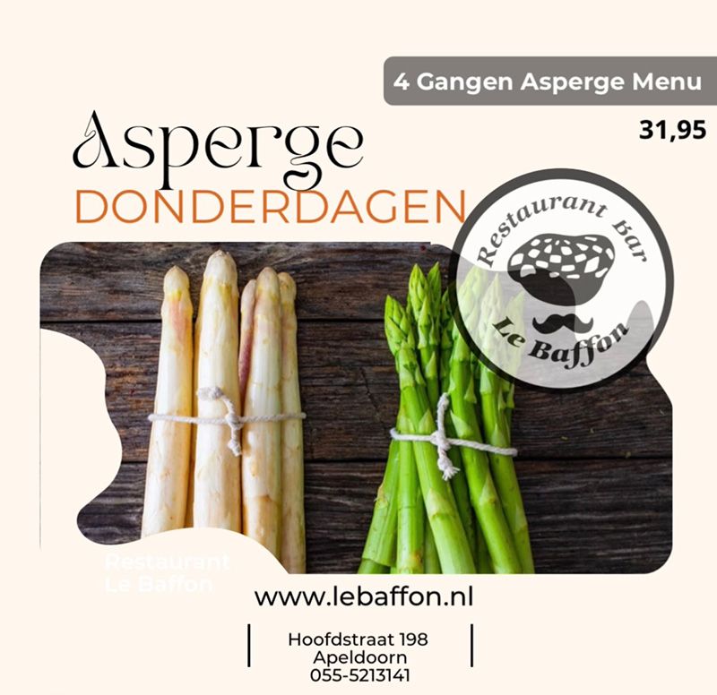 Asperger donderdagen Restaurant Le Baffon